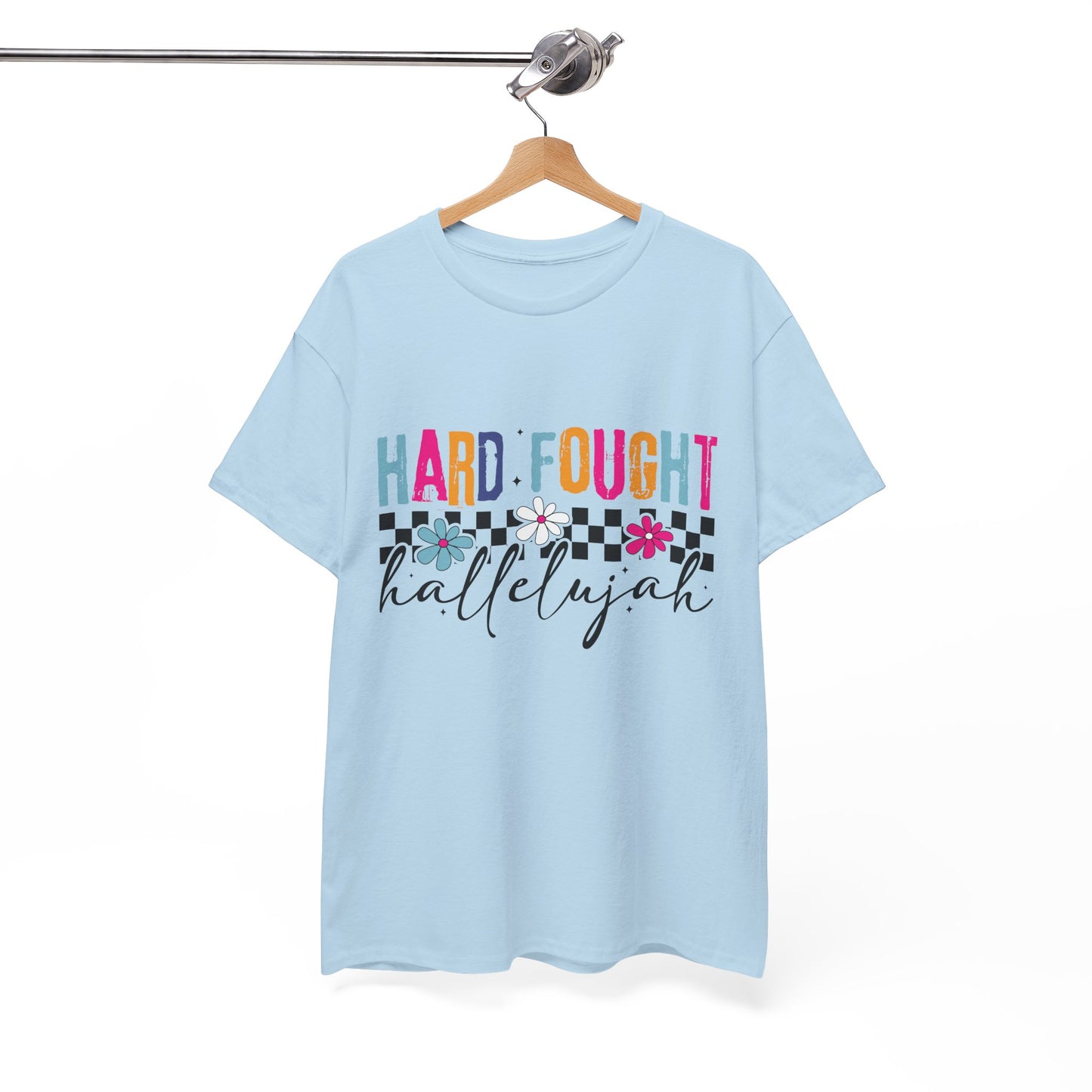 Hard Fought Hallelujah Tee, Motivational Shirt, Unisex Cotton T-Shirt, Inspirational Gift, Self-Care Apparel, Everyday Wear