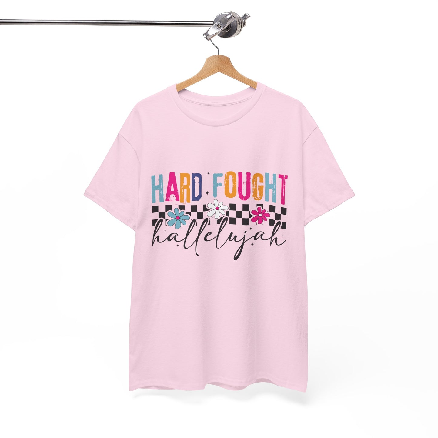 Hard Fought Hallelujah Tee, Motivational Shirt, Unisex Cotton T-Shirt, Inspirational Gift, Self-Care Apparel, Everyday Wear