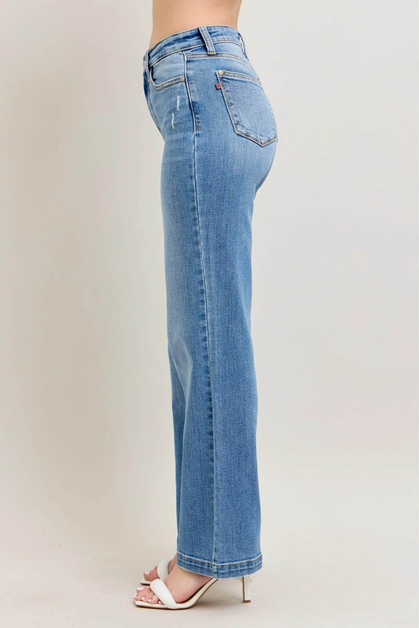 Judy Blue High Waist Straight Jeans Plus Size - Shamelessly Glamorous