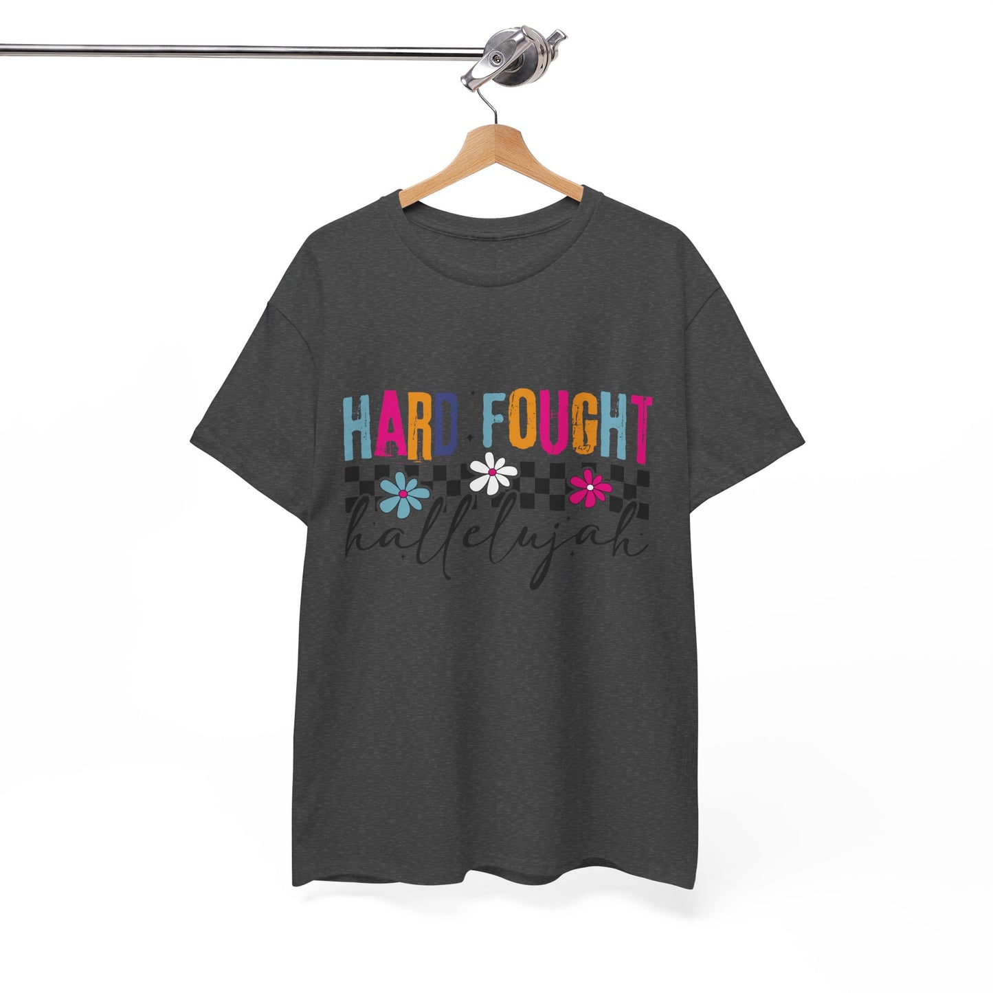 Hard Fought Hallelujah Tee, Motivational Shirt, Unisex Cotton T-Shirt, Inspirational Gift, Self-Care Apparel, Everyday Wear