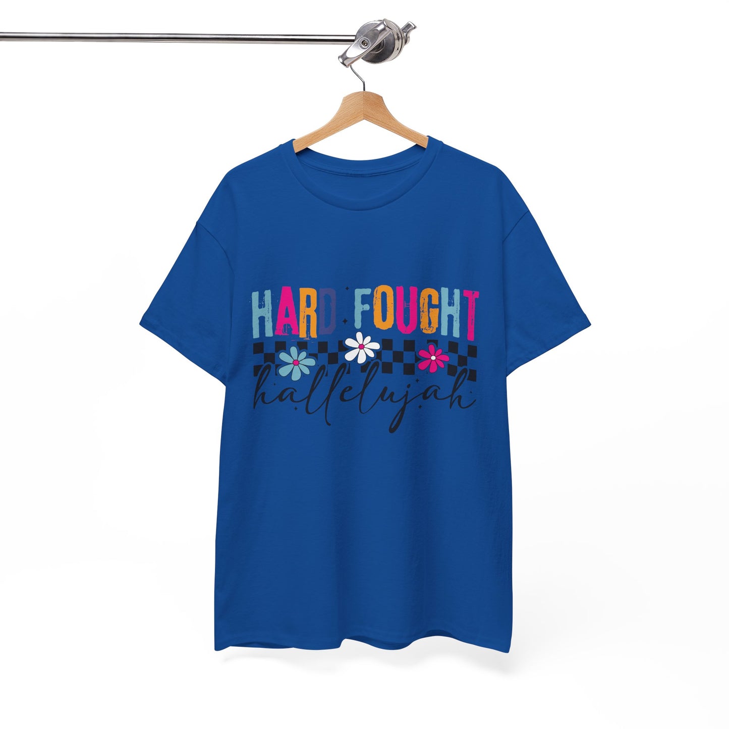 Hard Fought Hallelujah Tee, Motivational Shirt, Unisex Cotton T-Shirt, Inspirational Gift, Self-Care Apparel, Everyday Wear