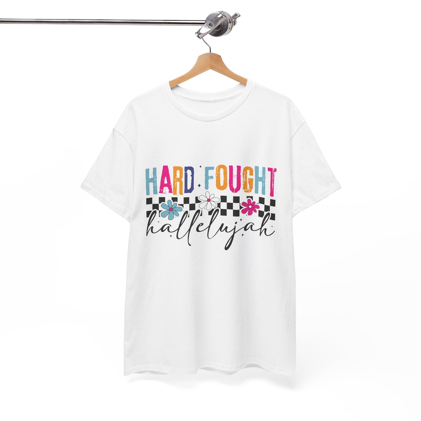 Hard Fought Hallelujah Tee, Motivational Shirt, Unisex Cotton T-Shirt, Inspirational Gift, Self-Care Apparel, Everyday Wear