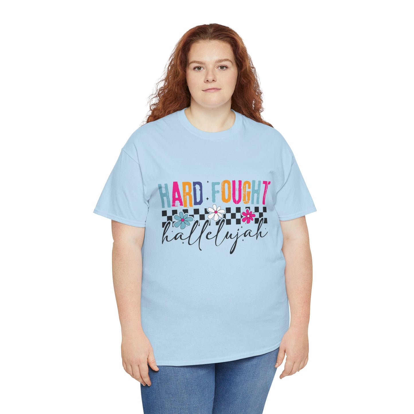 Hard Fought Hallelujah Tee, Motivational Shirt, Unisex Cotton T-Shirt, Inspirational Gift, Self-Care Apparel, Everyday Wear