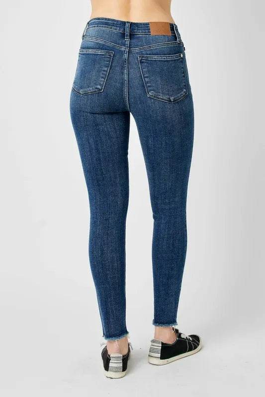 Judy Blue High Waist Distressed Skinny Jeans- Plus size - Shamelessly Glamorous