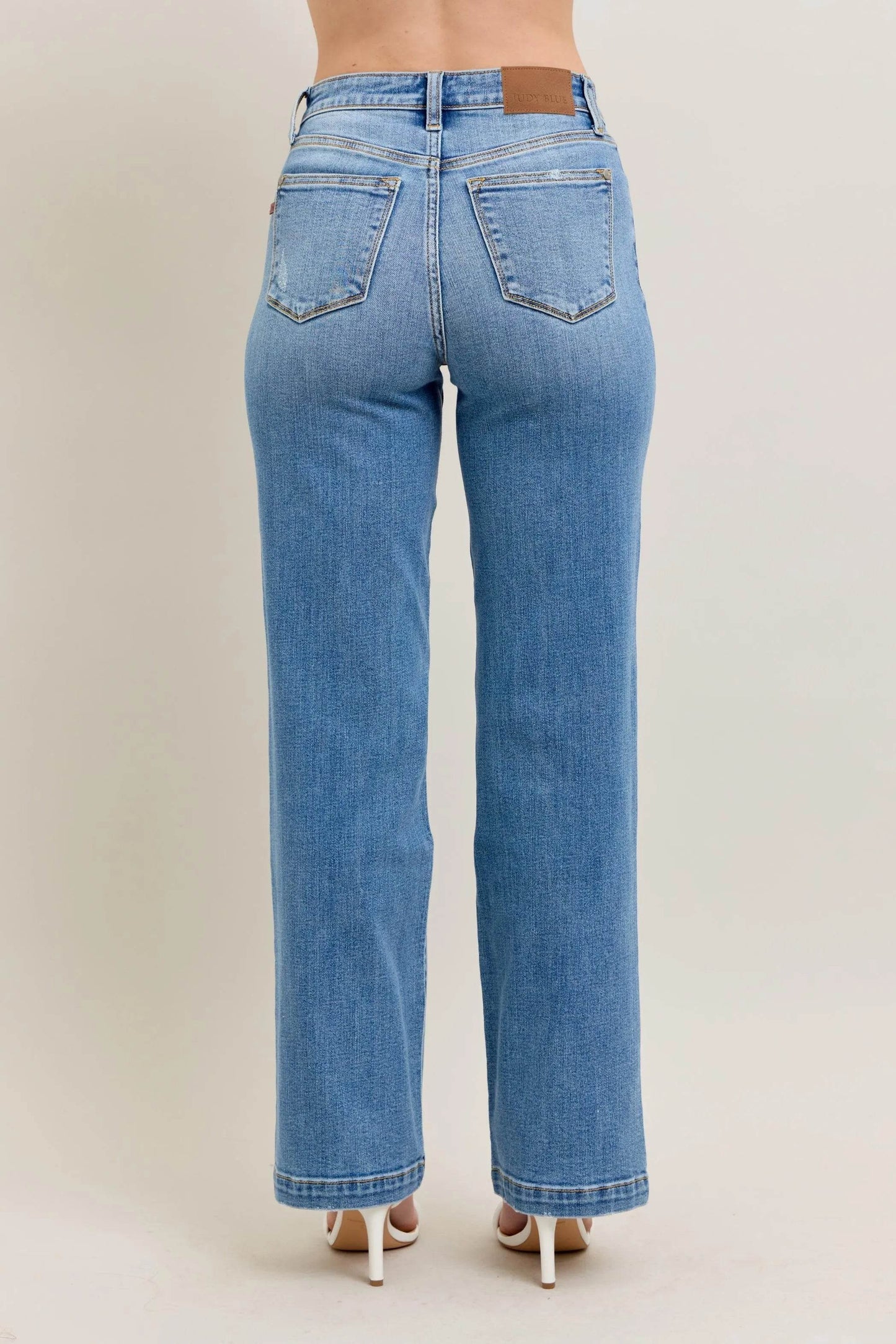 Judy Blue High Waist Straight Jeans Plus Size - Shamelessly Glamorous