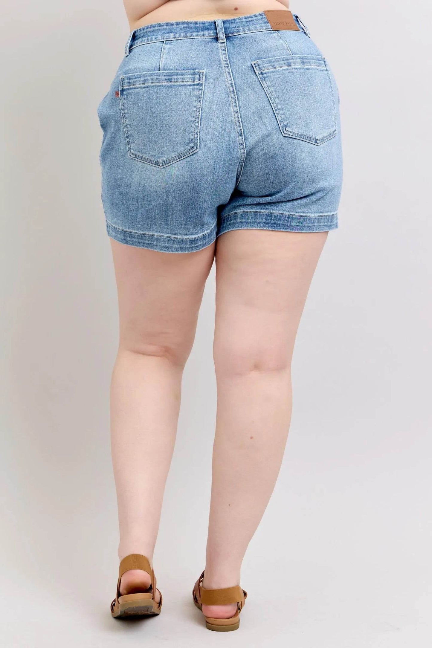 Judy Blue Plus Size High Rise Denim Shorts - Shamelessly Glamorous