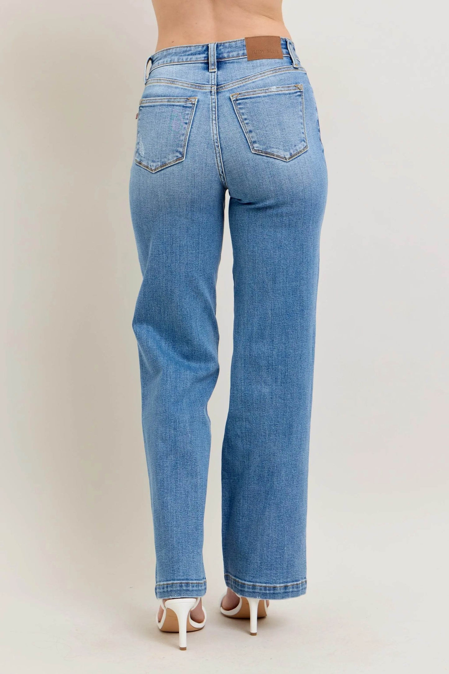 Judy Blue High Waist Straight Jeans Plus Size - Shamelessly Glamorous