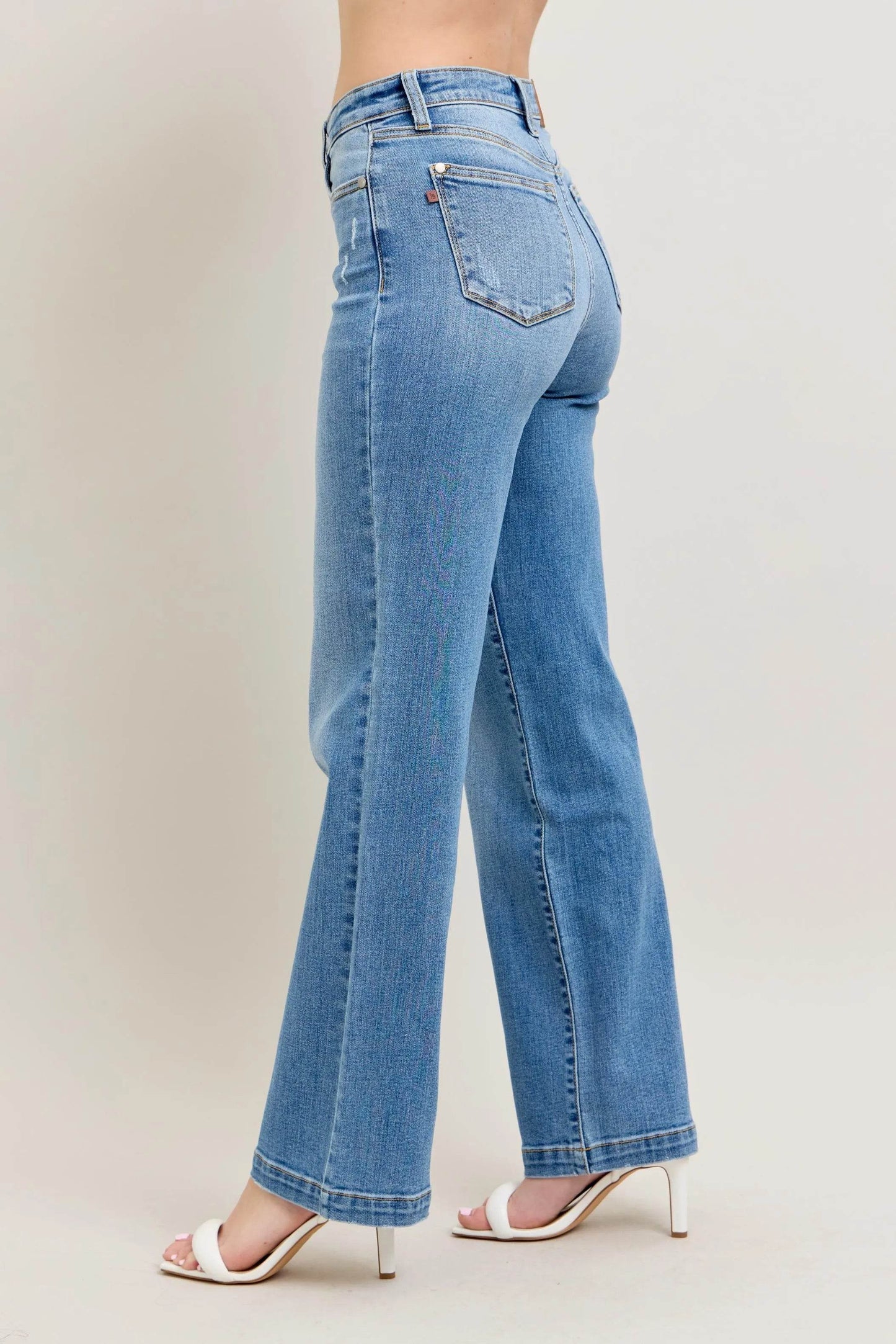 Judy Blue High Waist Straight Jeans Plus Size - Shamelessly Glamorous