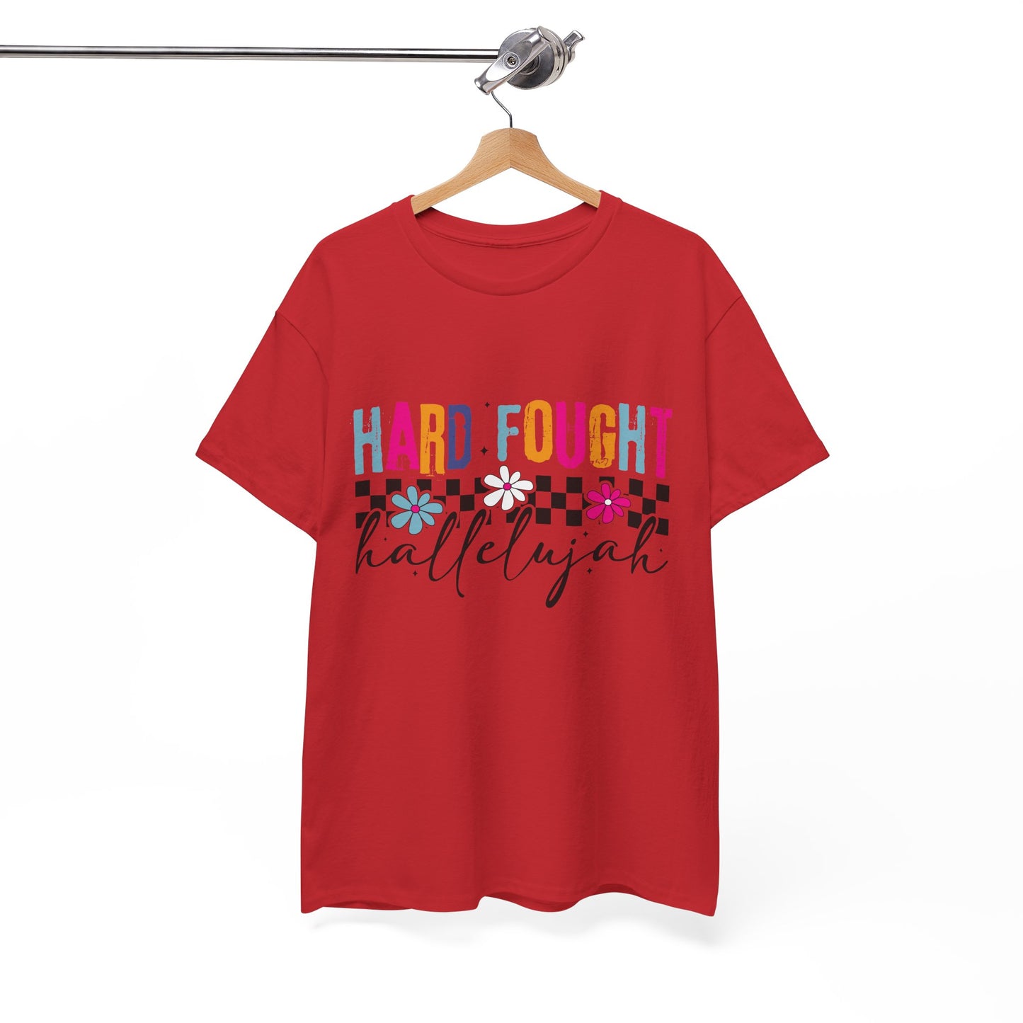Hard Fought Hallelujah Tee, Motivational Shirt, Unisex Cotton T-Shirt, Inspirational Gift, Self-Care Apparel, Everyday Wear