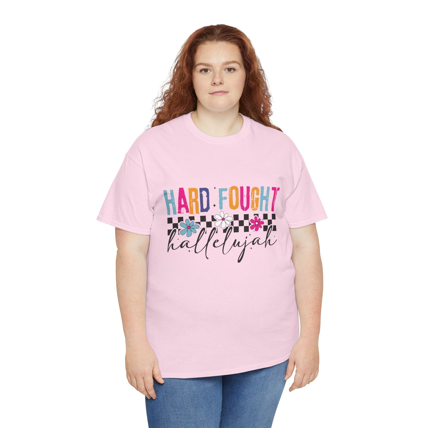 Hard Fought Hallelujah Tee, Motivational Shirt, Unisex Cotton T-Shirt, Inspirational Gift, Self-Care Apparel, Everyday Wear
