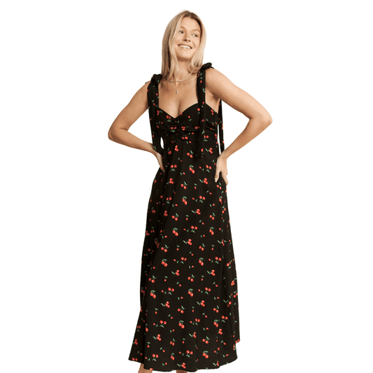 Cherry Midi Dress Plus Size - Shamelessly Glamorous