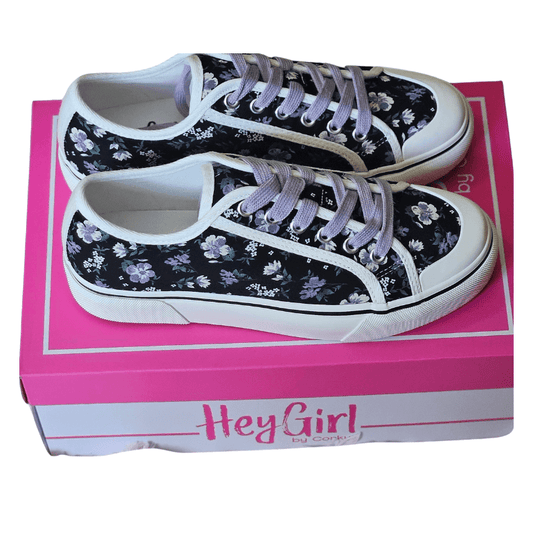 Waiting List Floral Tennis Shoes - Shamelessly Glamorous