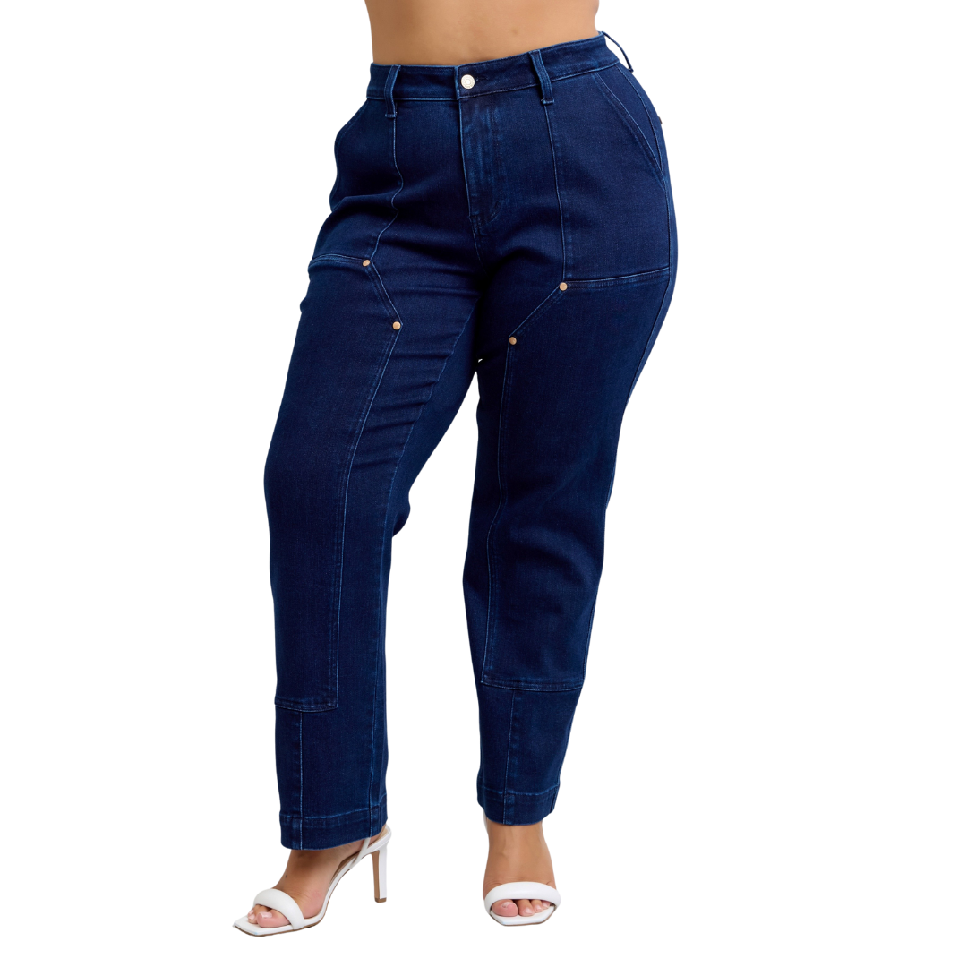 Plus Size High Waisted Jeans – Judy Blue Straight Leg Dark Wash