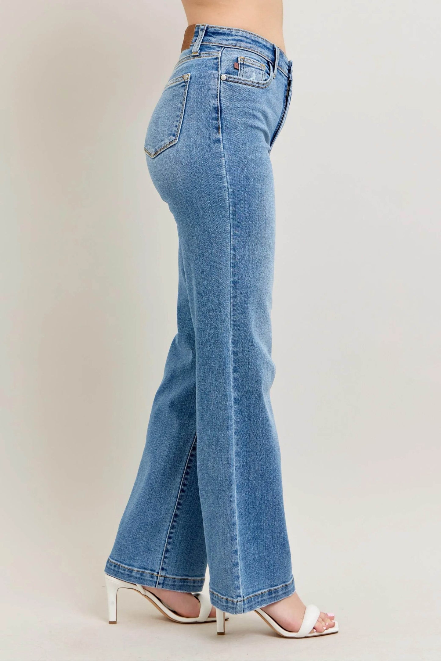 Judy Blue High Waist Straight Jeans Plus Size - Shamelessly Glamorous