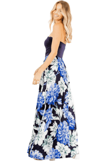 Floral Print Sleeveless Maxi Dress - Shamelessly Glamorous