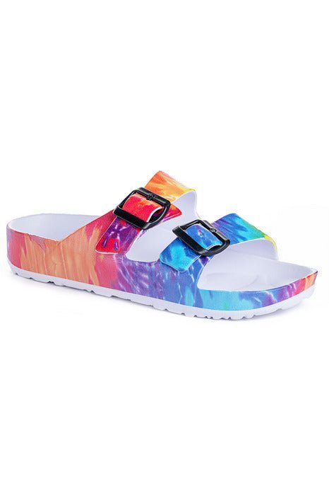 Waterslide Sandals In Tie Dye - Shamelessly Glamorous