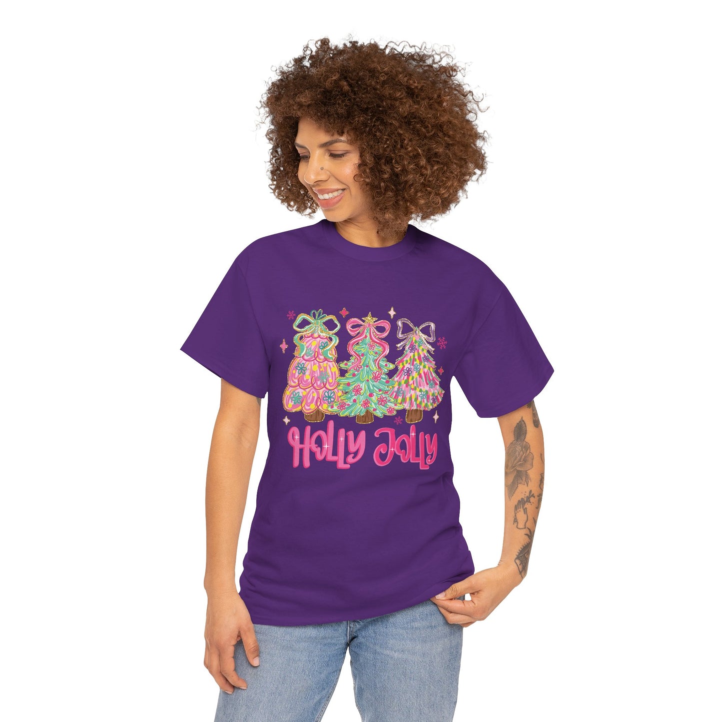Holly Jolly Colorful Christmas Trees T-Shirt