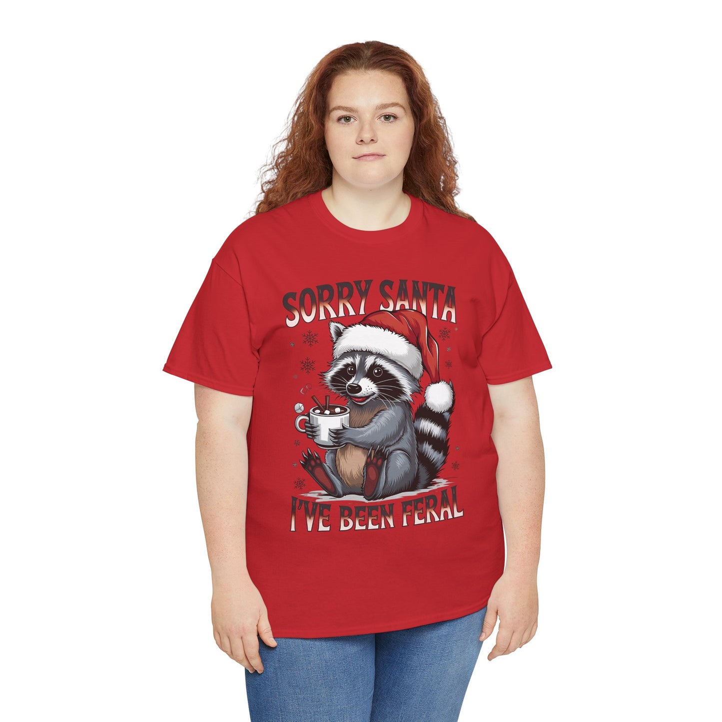 Festive Humor Unisex T-Shirt - 'Sorry Santa, I've Been Feral'