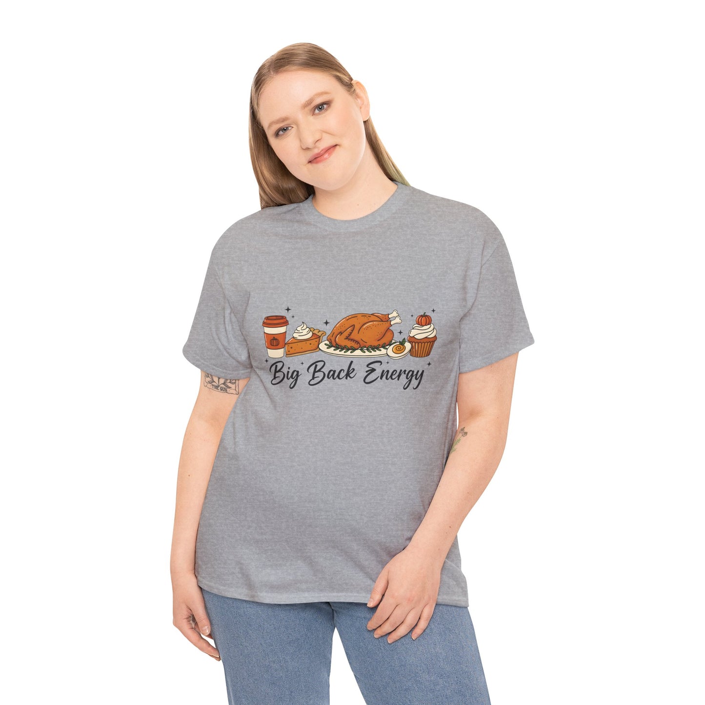 T-Shirt — "Big Back Energy" Thanksgiving Turkey Graphic Tee
