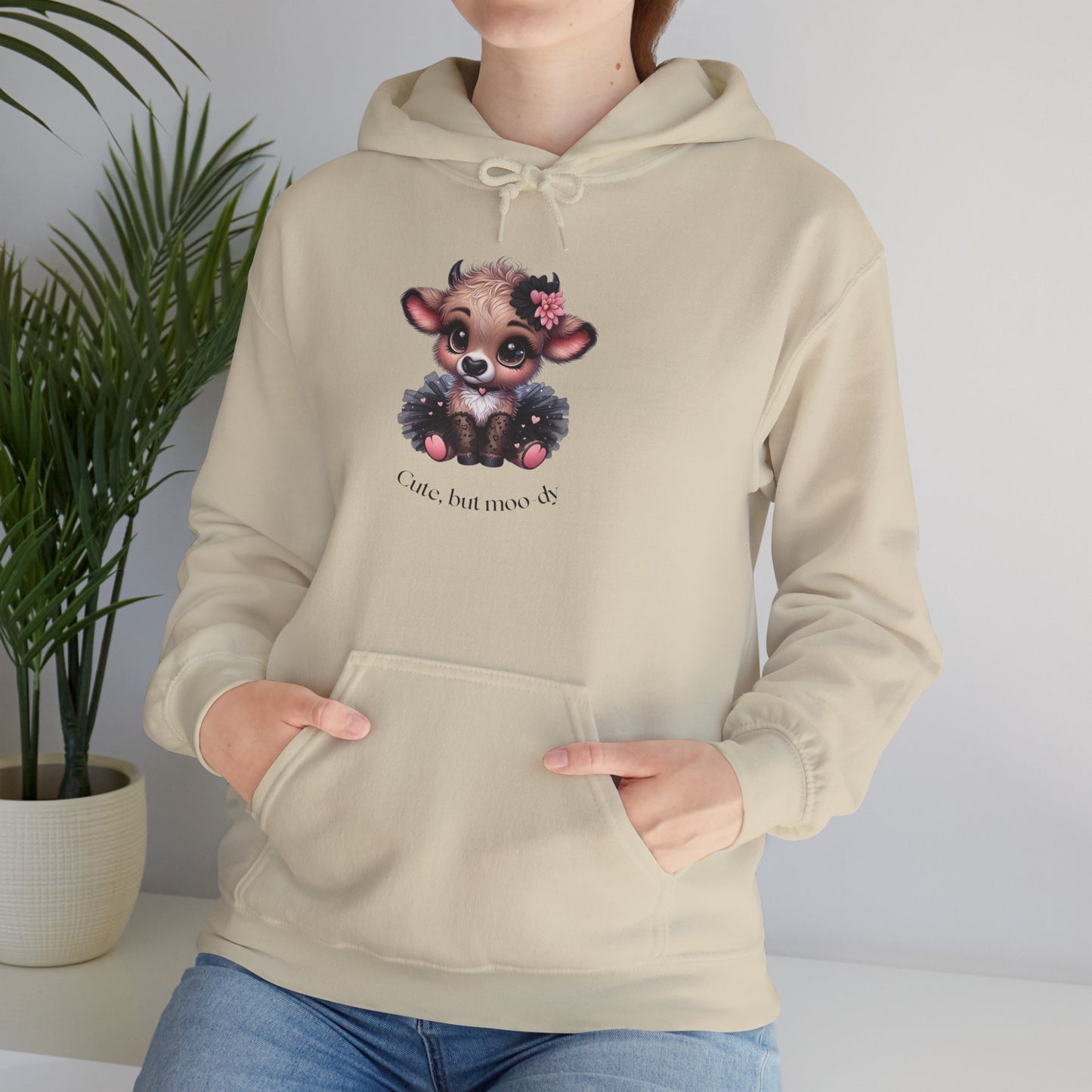 Cute But Moo-dy Cow Tee | Funny Cow Hoodie for Women
