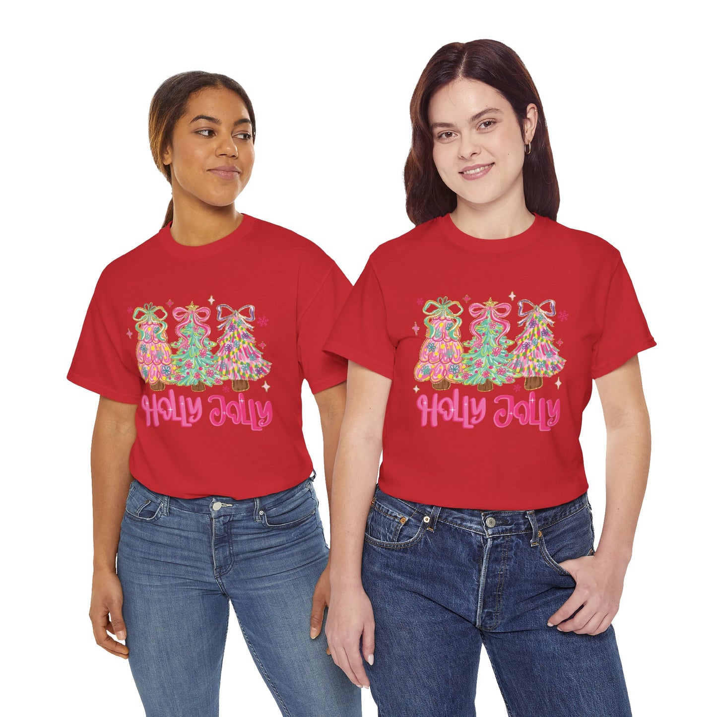 Holly Jolly Colorful Christmas Trees T-Shirt