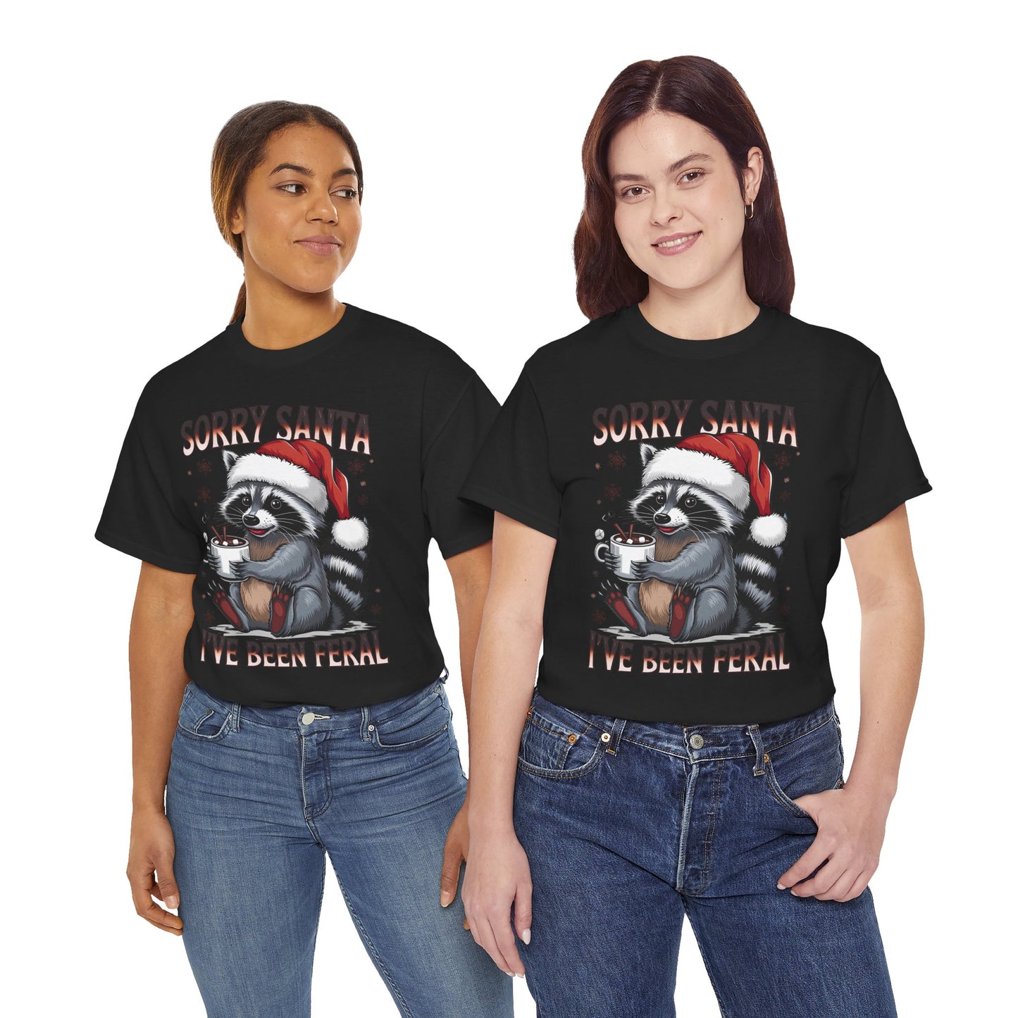Festive Humor Unisex T-Shirt - 'Sorry Santa, I've Been Feral'