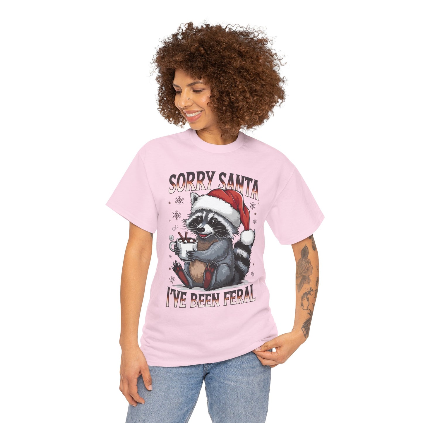 Festive Humor Unisex T-Shirt - 'Sorry Santa, I've Been Feral'