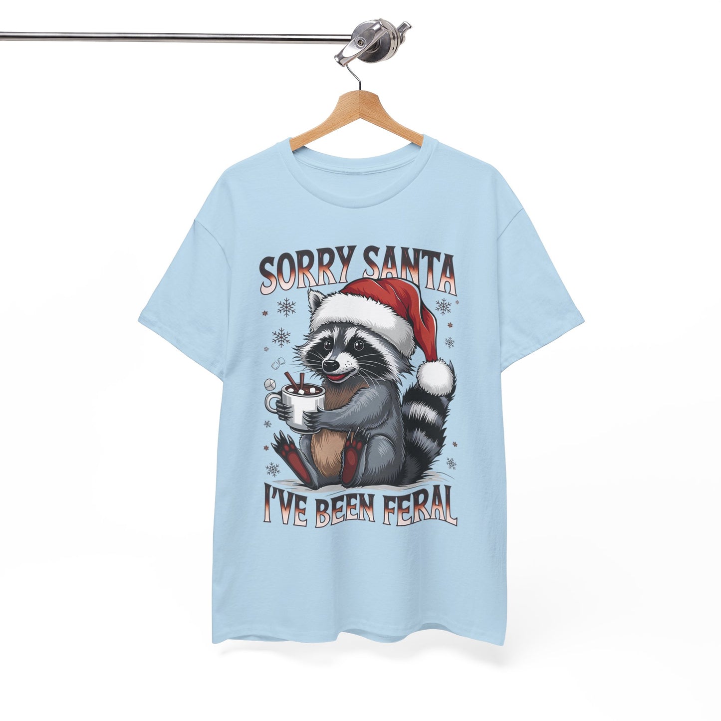 Festive Humor Unisex T-Shirt - 'Sorry Santa, I've Been Feral'