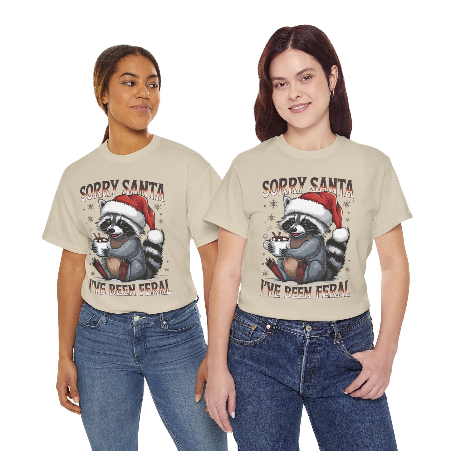 Festive Humor Unisex T-Shirt - 'Sorry Santa, I've Been Feral'