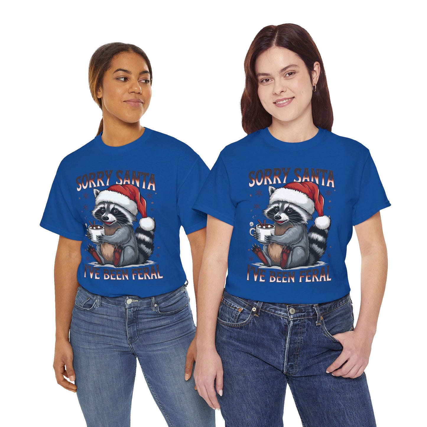 Festive Humor Unisex T-Shirt - 'Sorry Santa, I've Been Feral'