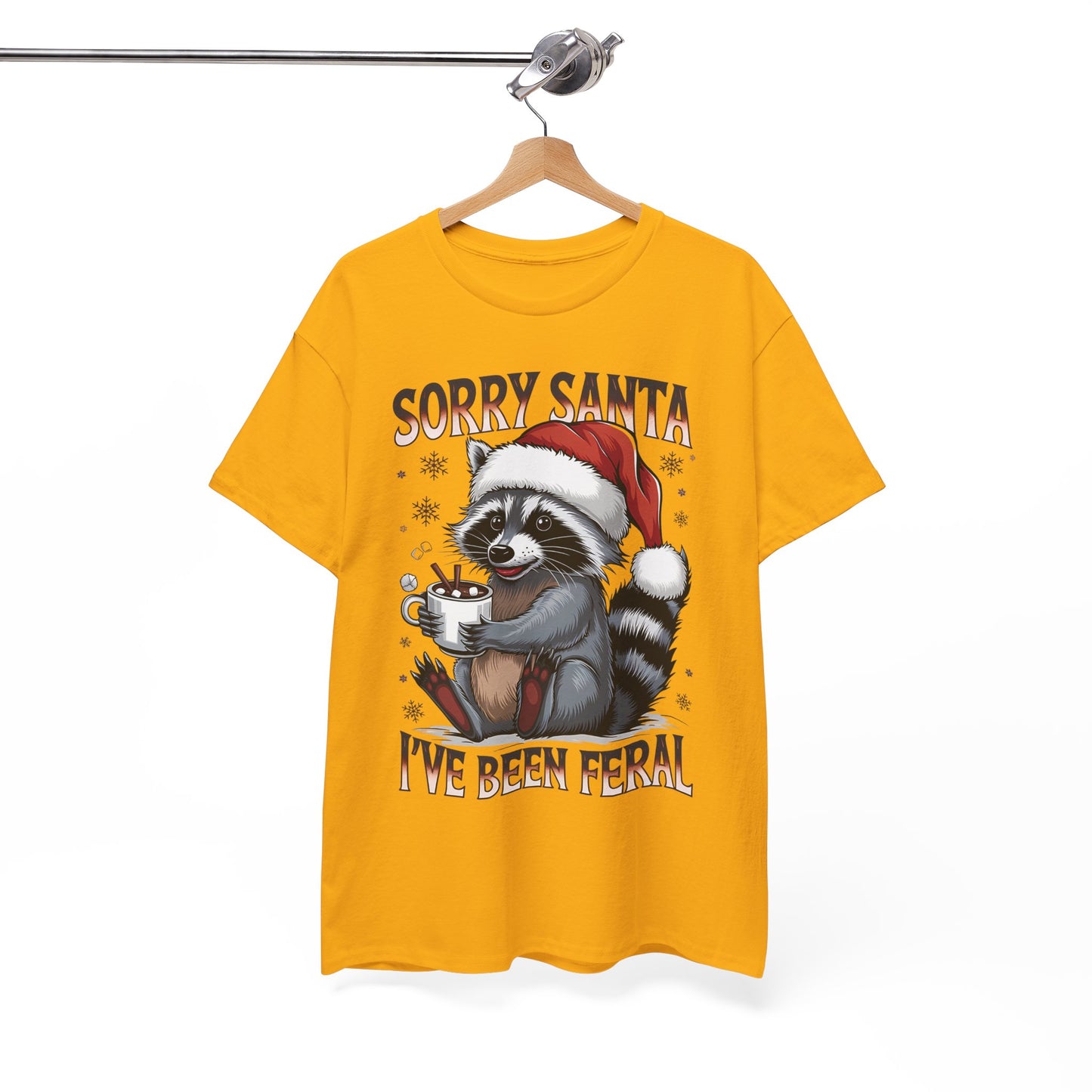 Festive Humor Unisex T-Shirt - 'Sorry Santa, I've Been Feral'
