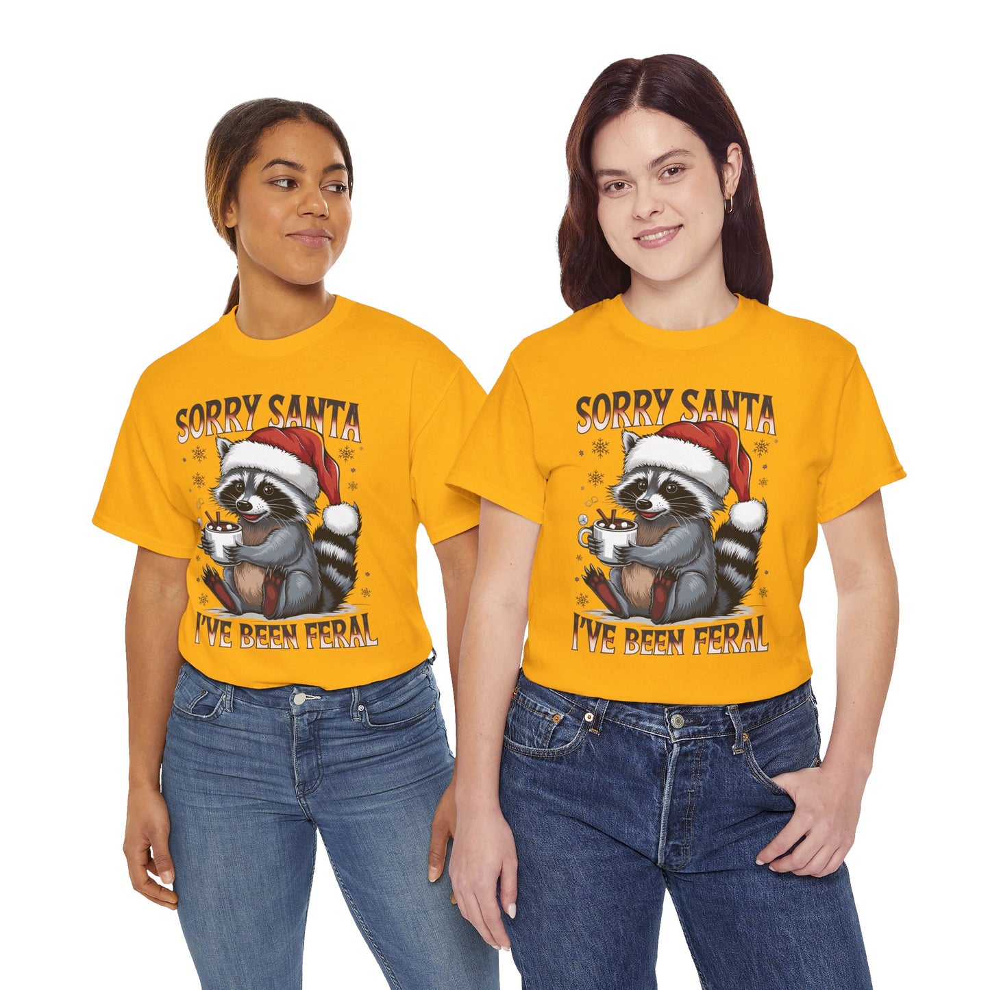 Festive Humor Unisex T-Shirt - 'Sorry Santa, I've Been Feral'