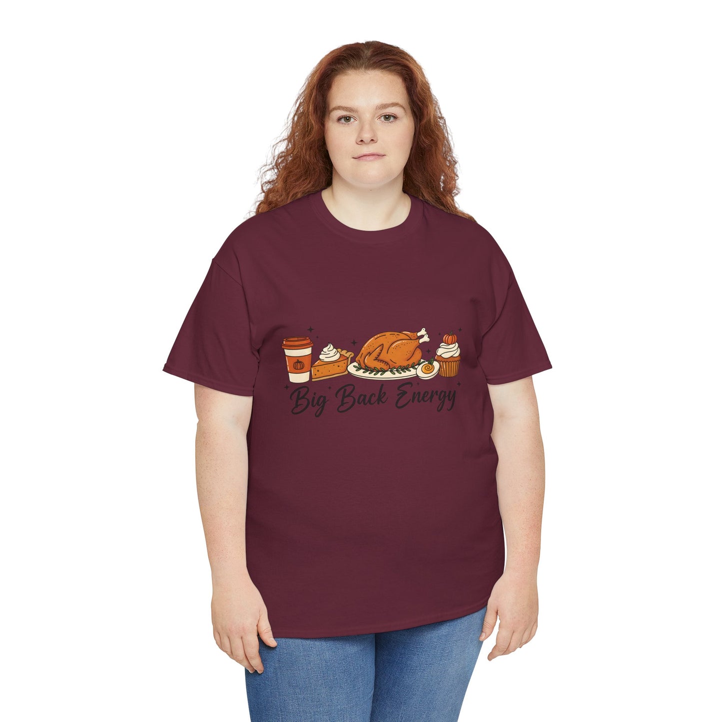 T-Shirt — "Big Back Energy" Thanksgiving Turkey Graphic Tee