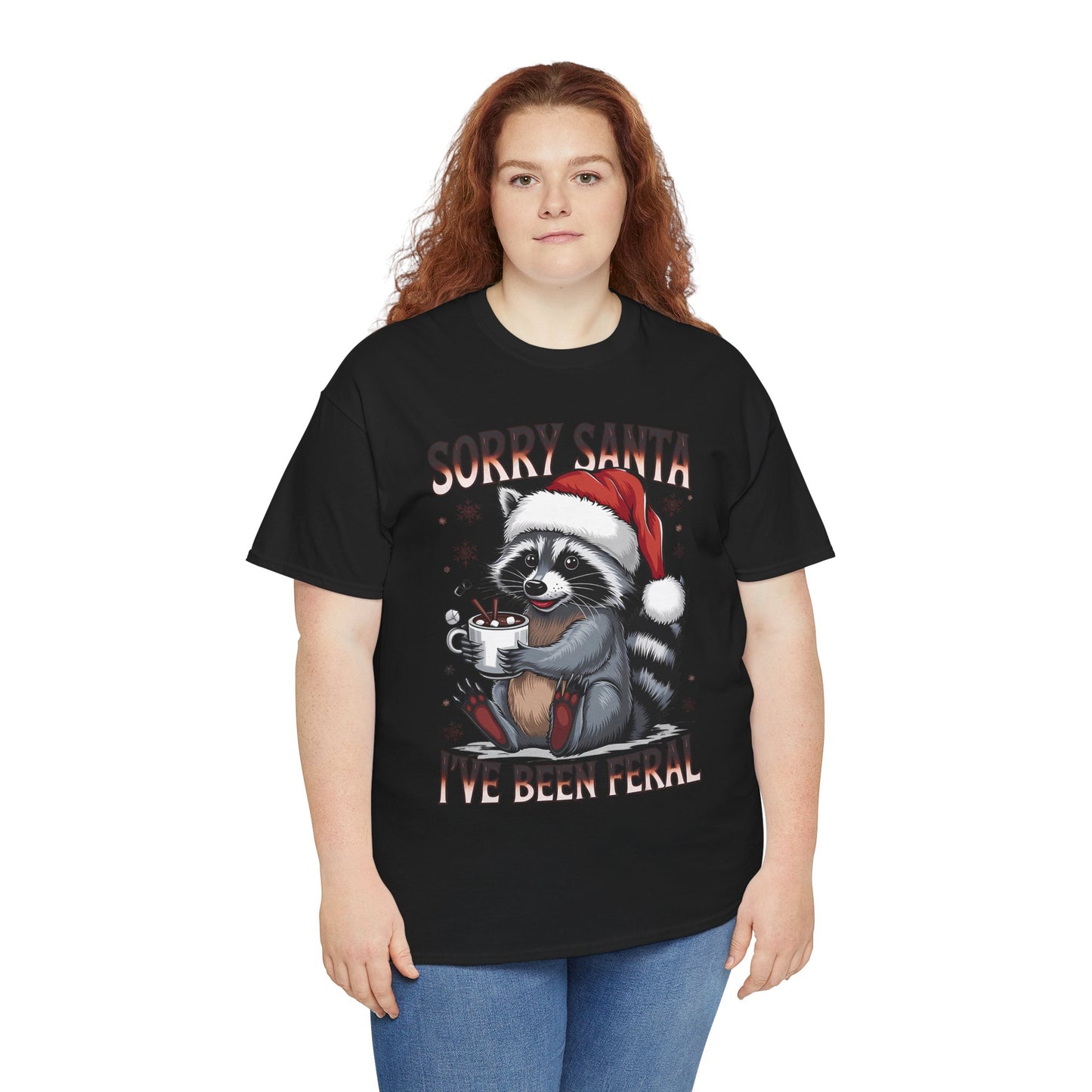 Festive Humor Unisex T-Shirt - 'Sorry Santa, I've Been Feral'