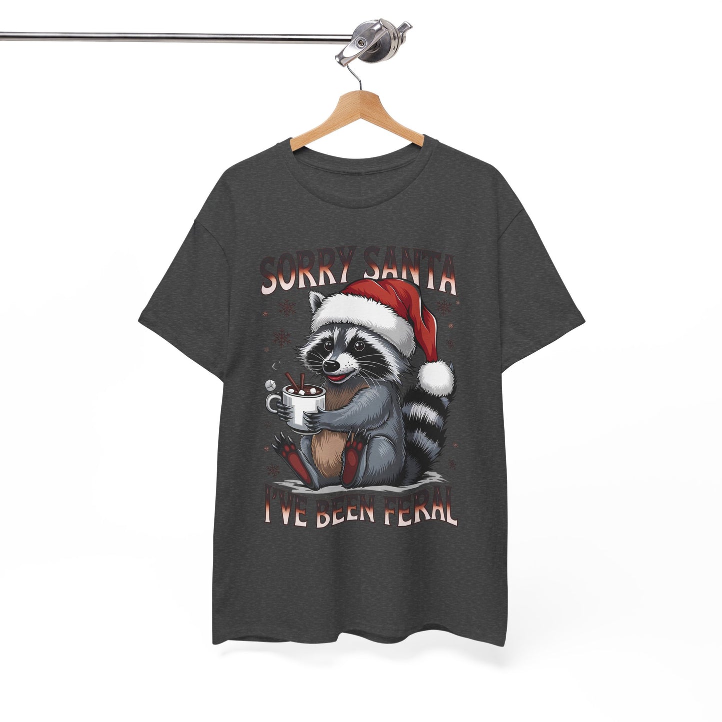 Festive Humor Unisex T-Shirt - 'Sorry Santa, I've Been Feral'