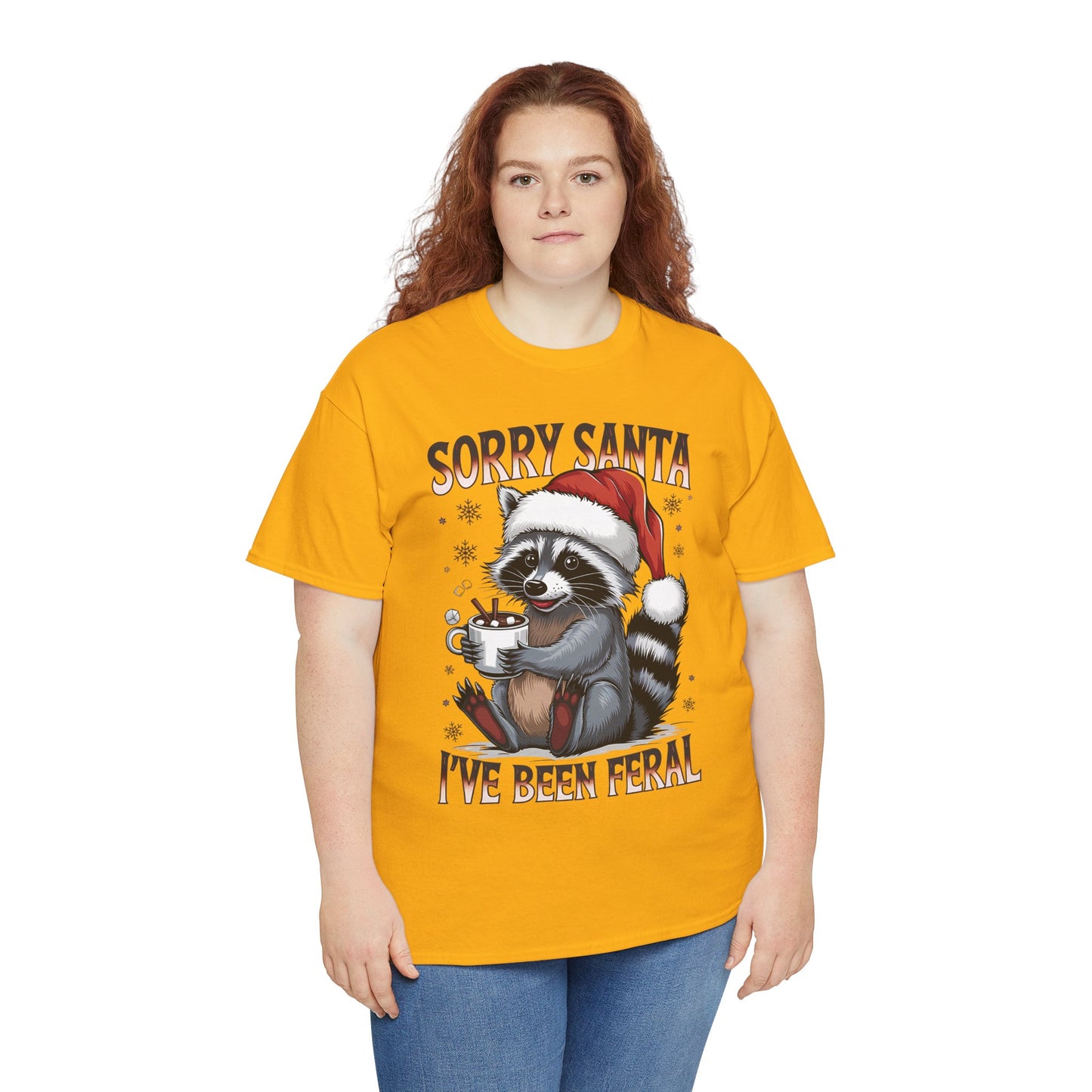 Festive Humor Unisex T-Shirt - 'Sorry Santa, I've Been Feral'