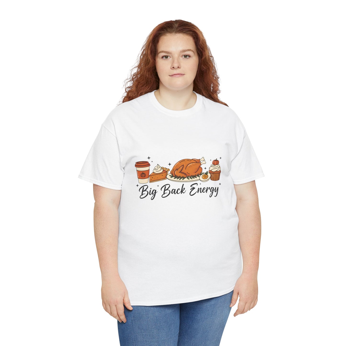 T-Shirt — "Big Back Energy" Thanksgiving Turkey Graphic Tee