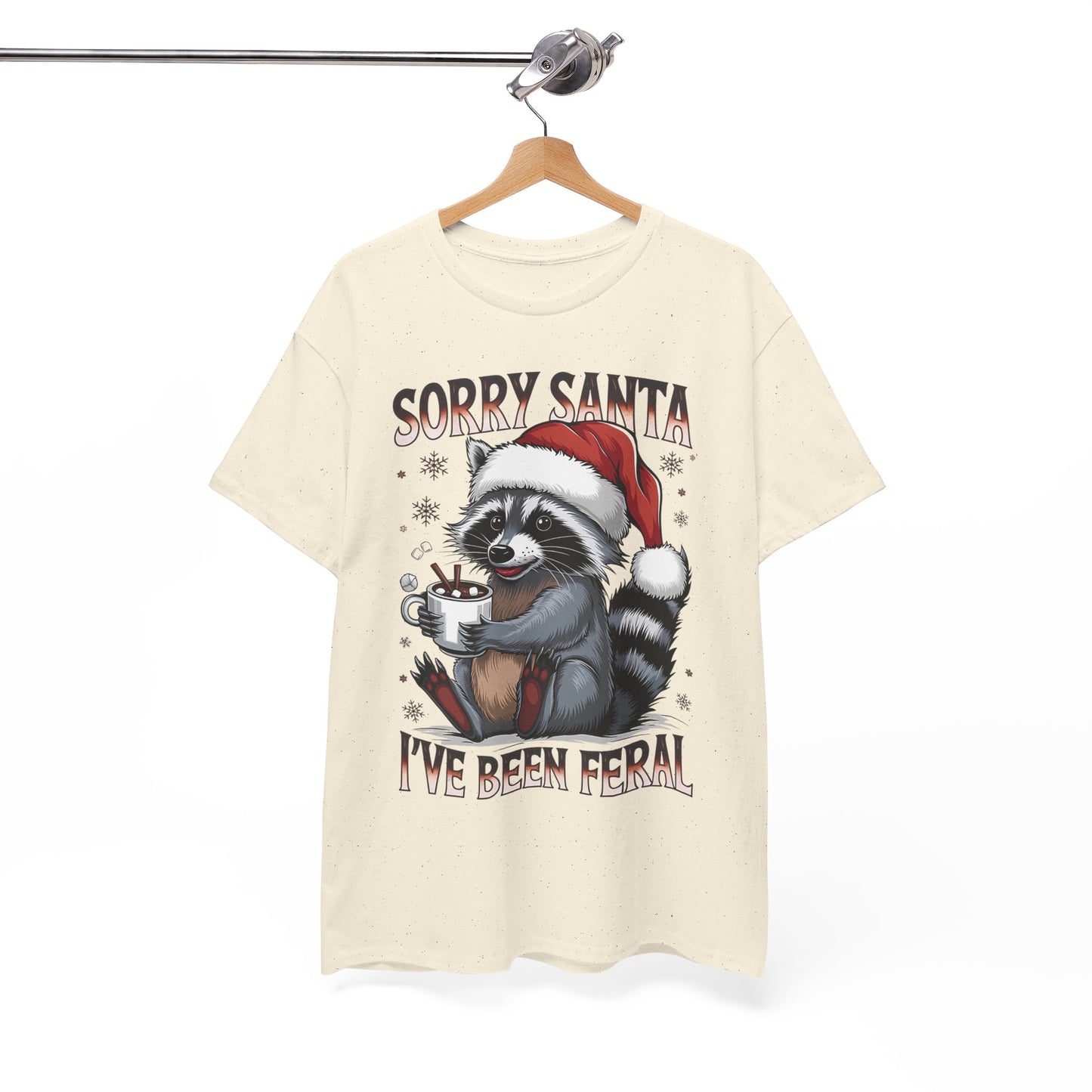 Festive Humor Unisex T-Shirt - 'Sorry Santa, I've Been Feral'