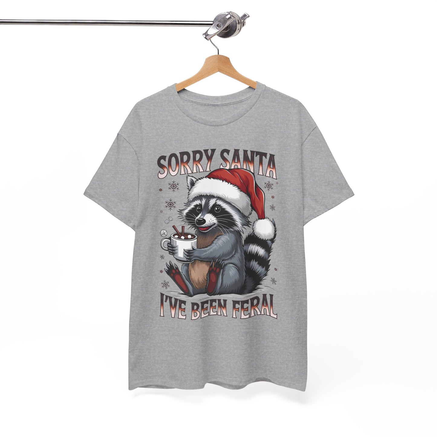 Festive Humor Unisex T-Shirt - 'Sorry Santa, I've Been Feral'