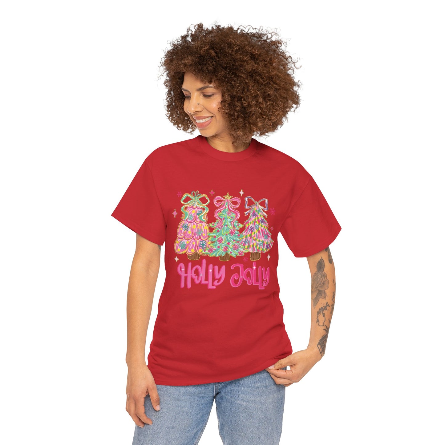 Holly Jolly Colorful Christmas Trees T-Shirt