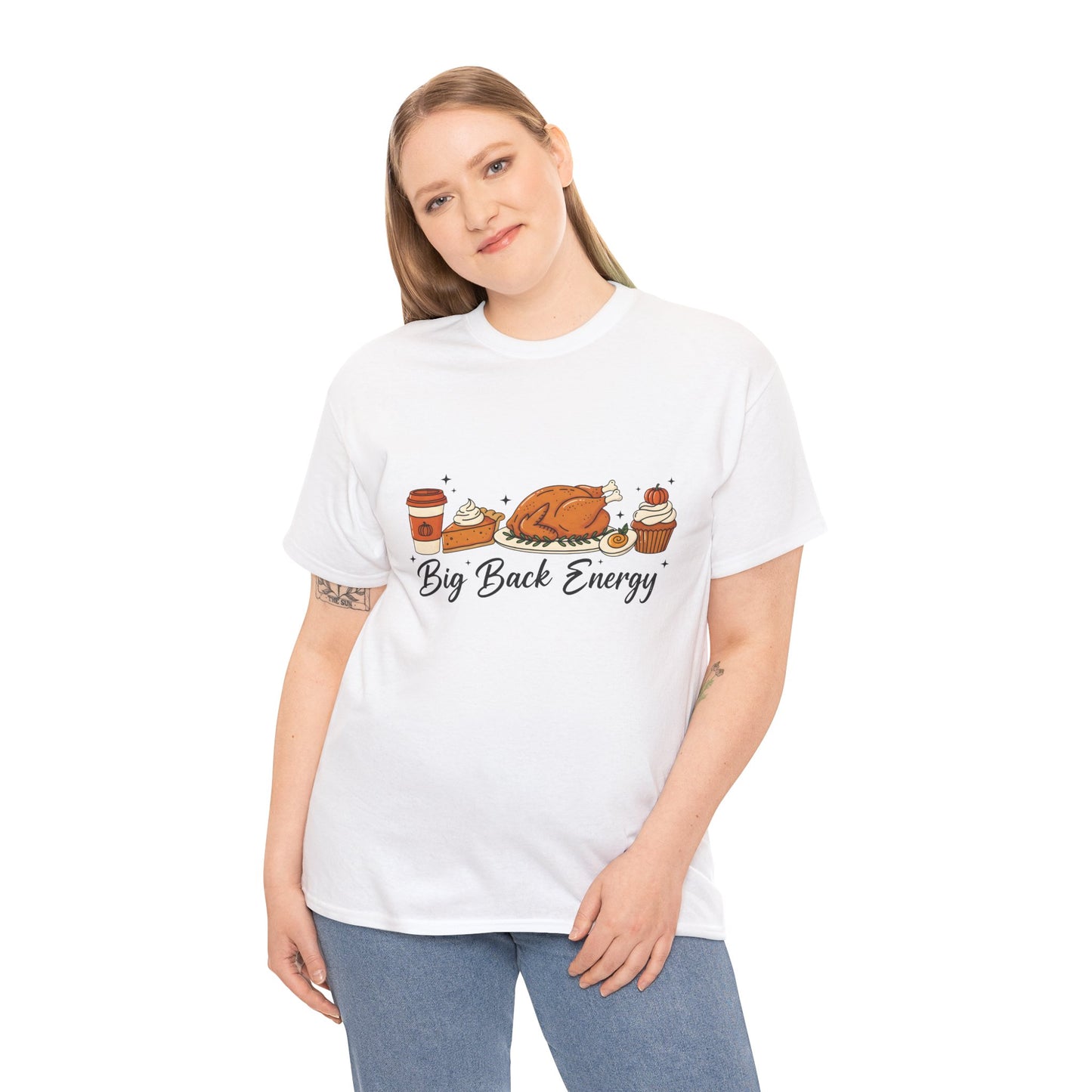T-Shirt — "Big Back Energy" Thanksgiving Turkey Graphic Tee
