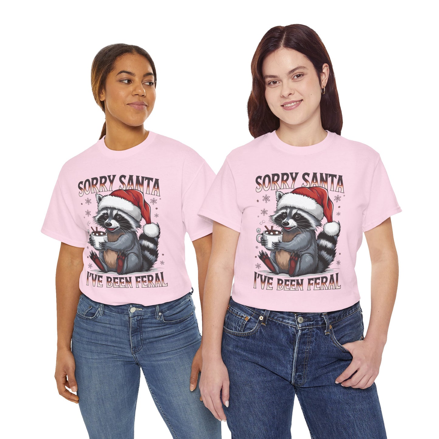 Festive Humor Unisex T-Shirt - 'Sorry Santa, I've Been Feral'