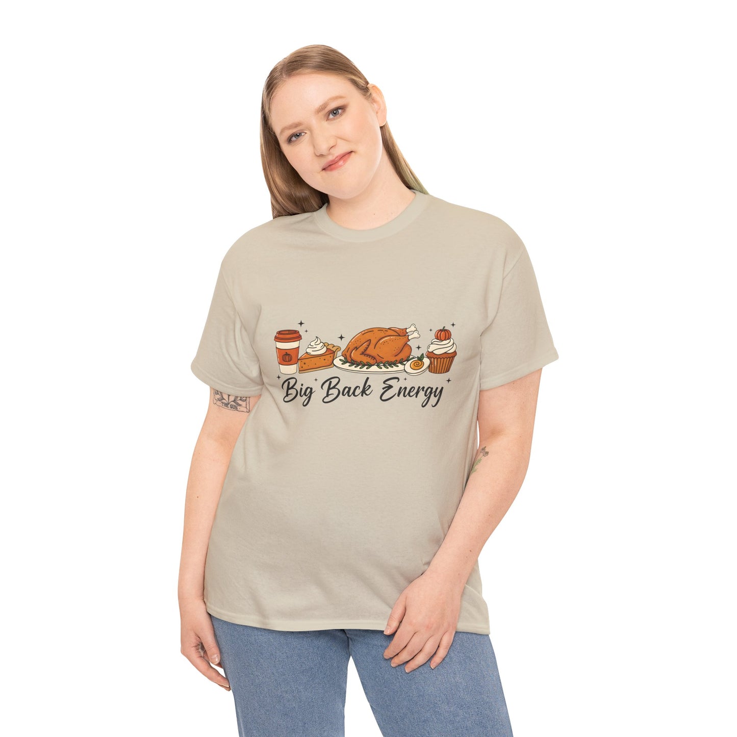 T-Shirt — "Big Back Energy" Thanksgiving Turkey Graphic Tee