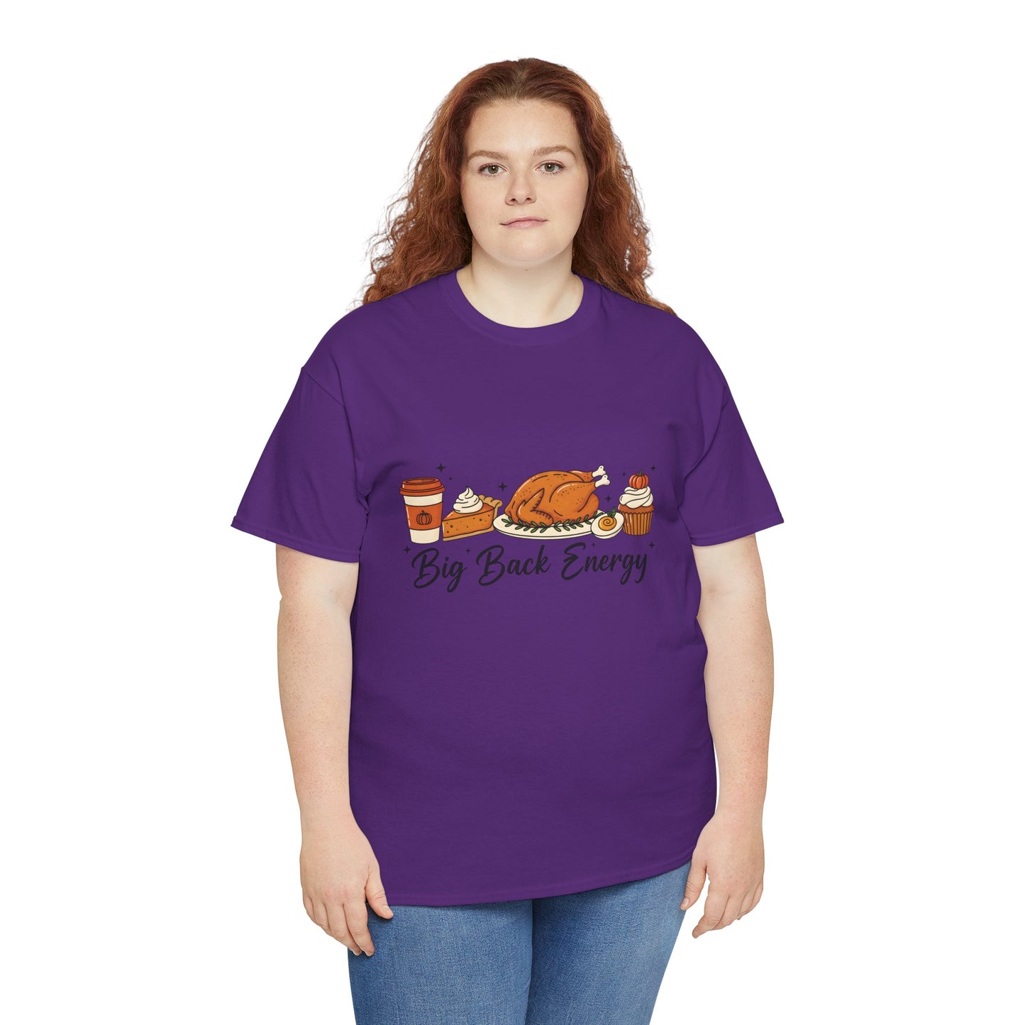 T-Shirt — "Big Back Energy" Thanksgiving Turkey Graphic Tee