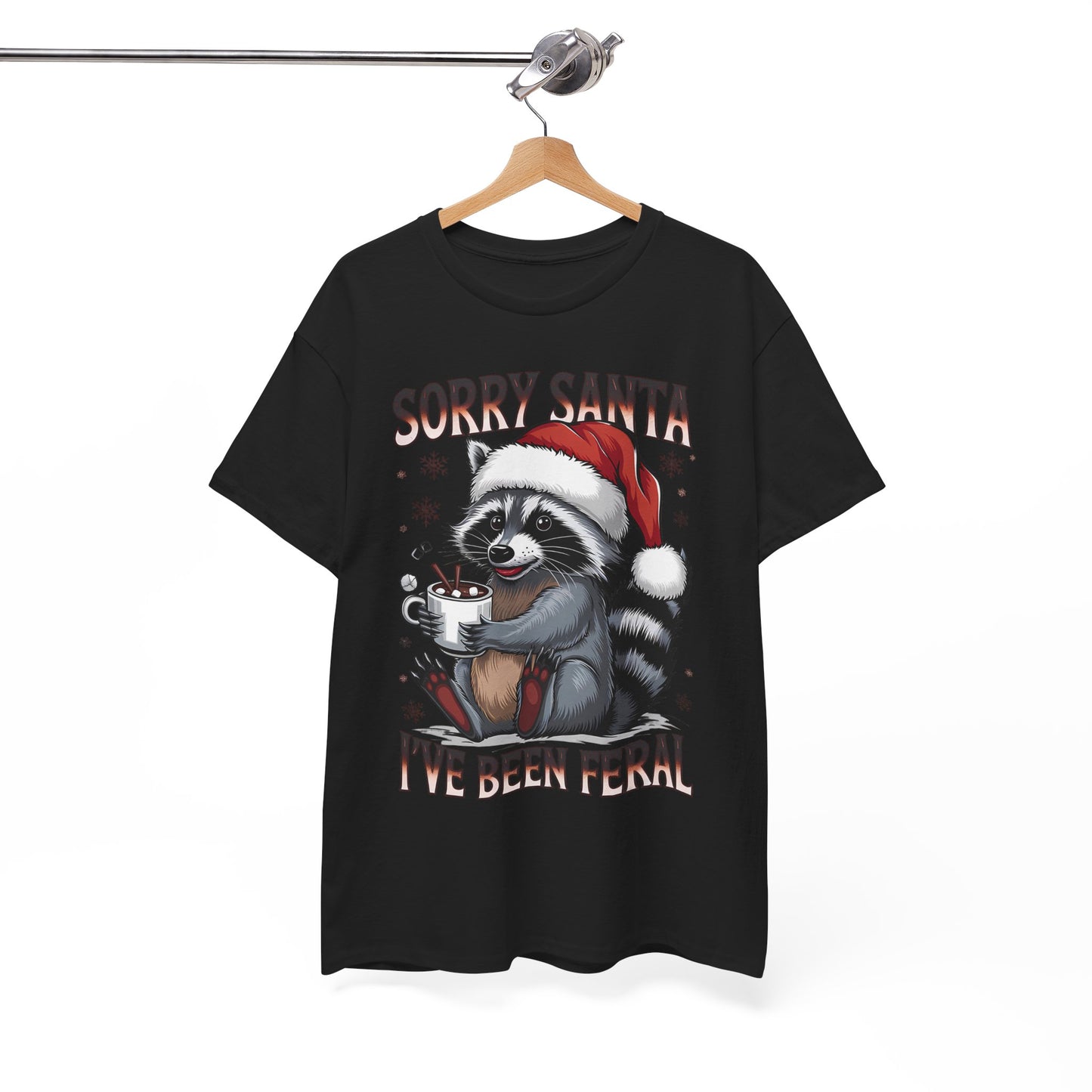 Festive Humor Unisex T-Shirt - 'Sorry Santa, I've Been Feral'