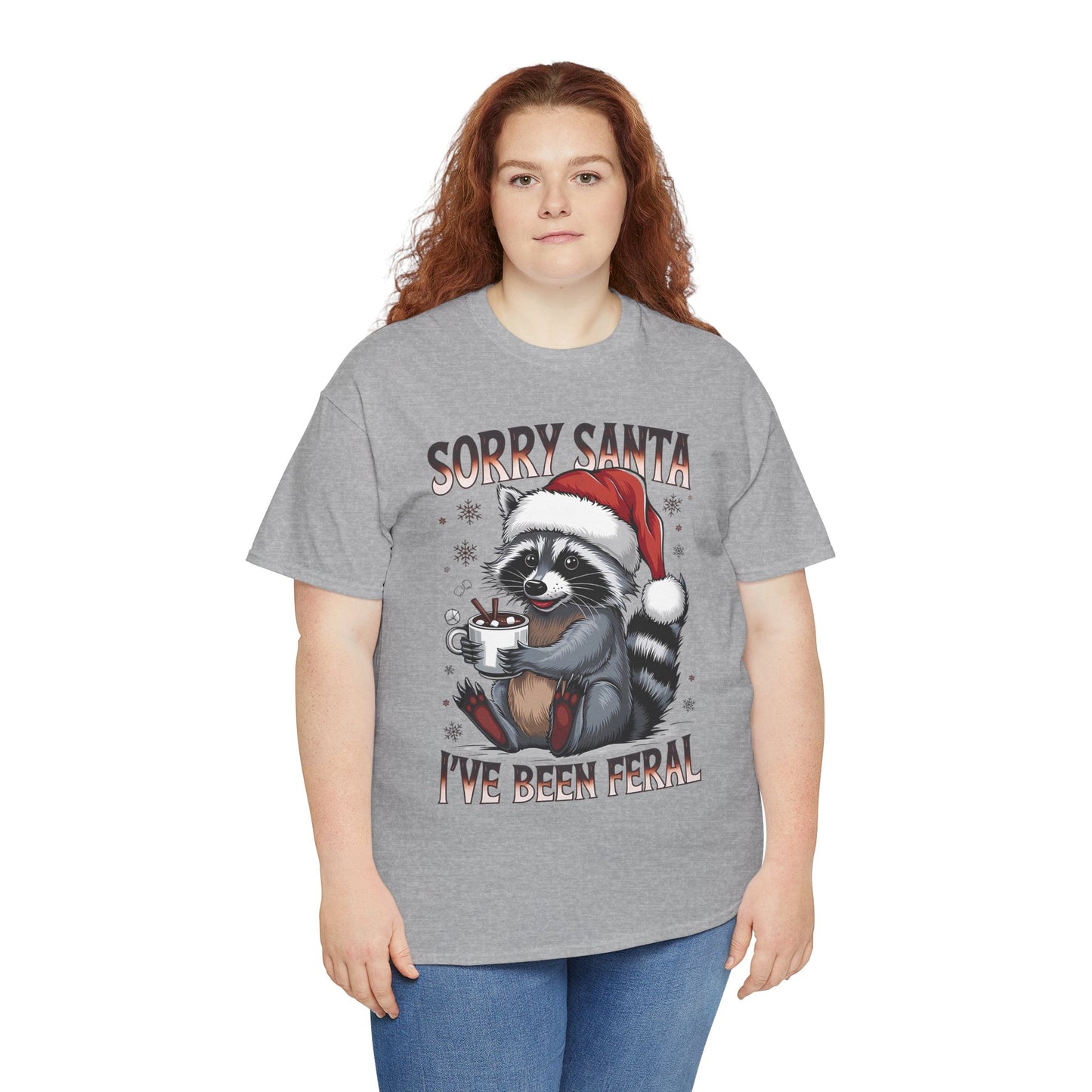 Festive Humor Unisex T-Shirt - 'Sorry Santa, I've Been Feral'