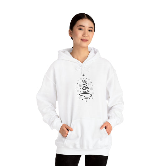 Jesus Script Cross Hoodie — Faith-Inspired Christian Pullover