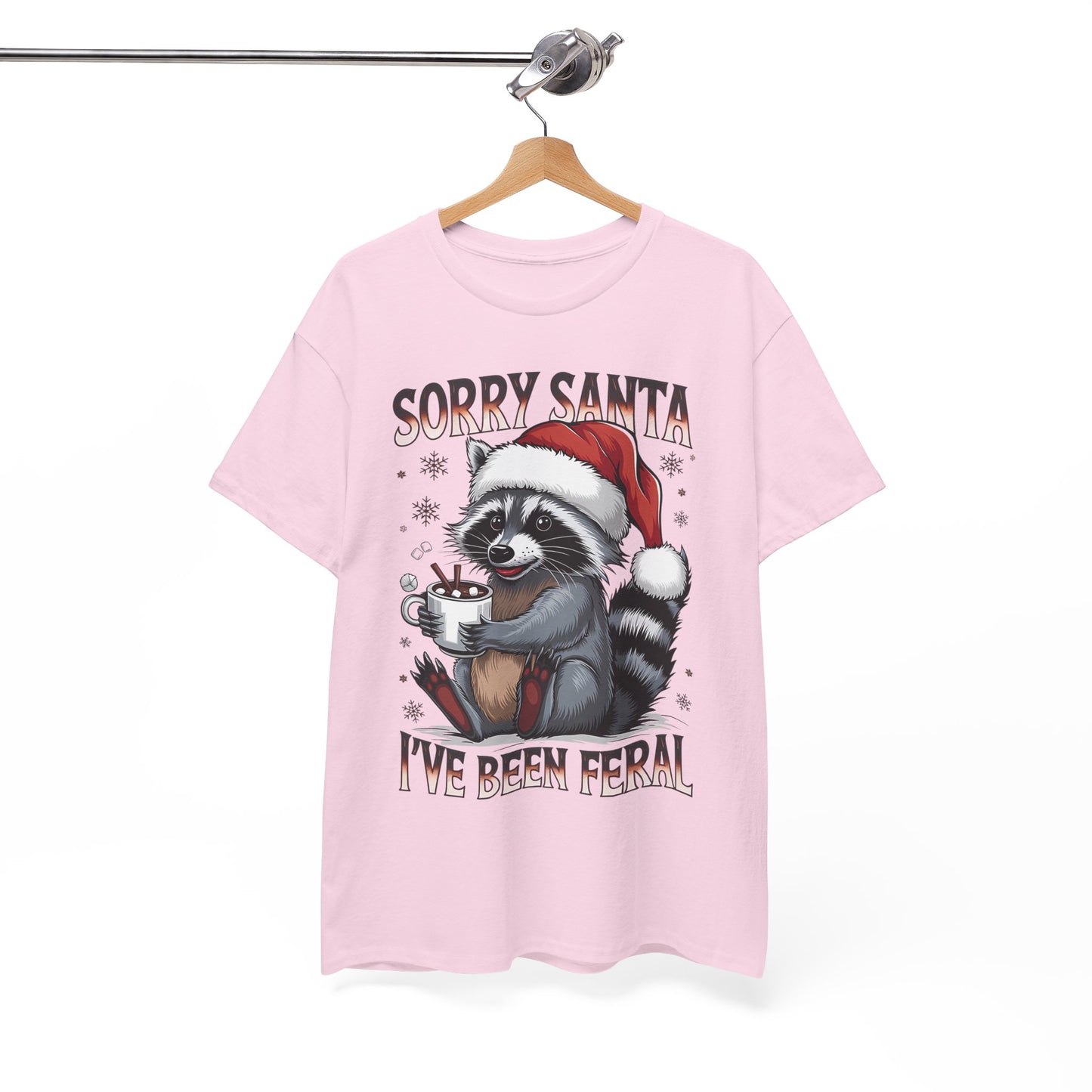 Festive Humor Unisex T-Shirt - 'Sorry Santa, I've Been Feral'