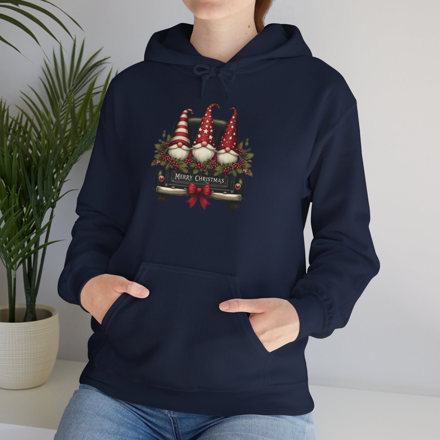 Vintage Christmas Gnomes Hoodie