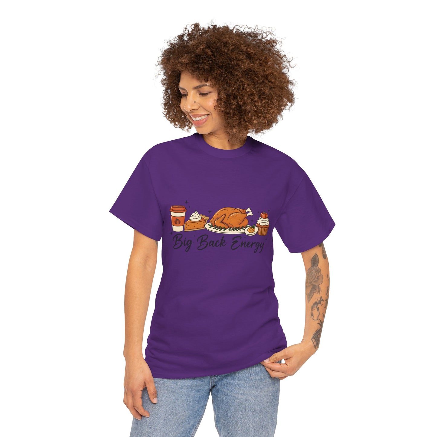 T-Shirt — "Big Back Energy" Thanksgiving Turkey Graphic Tee